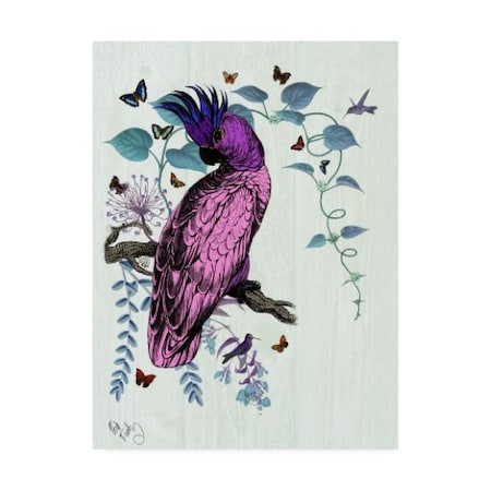 Fab Funky 'Pink Parrot' Canvas Art,35x47